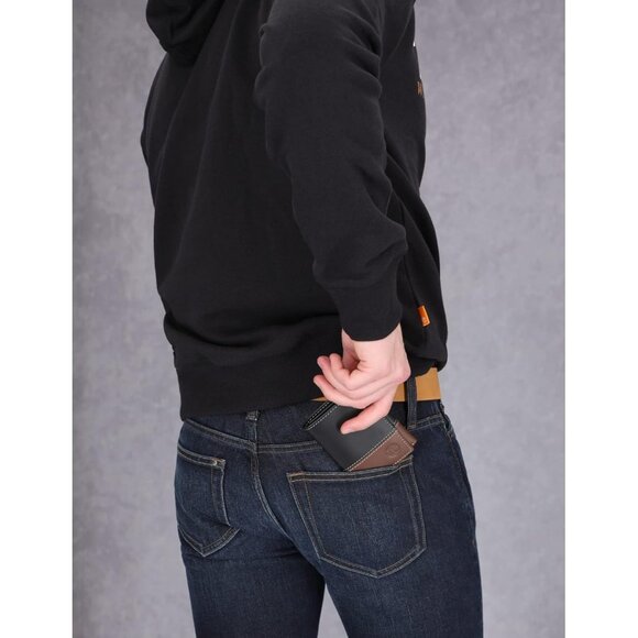 Mens Black Brown Leather Trifold Wallet with ID Window For everyday use - Picture 2 of 4